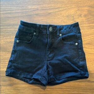 American Eagle Outfitters Black Denim Shorts High-Waisted